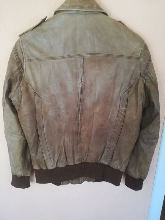 Geaca piele bărbați Mango