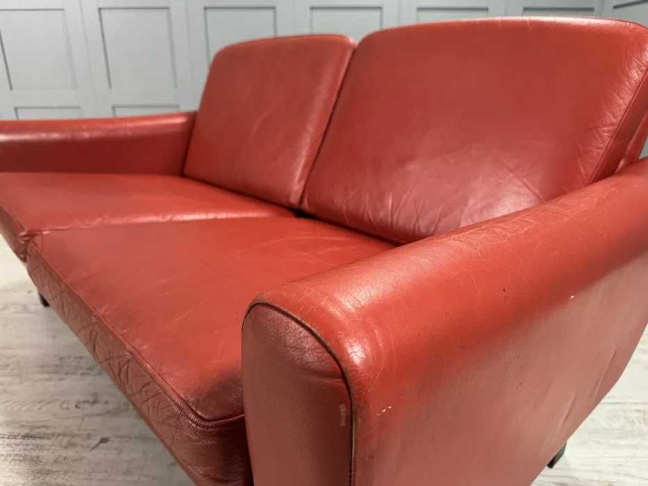 Датски диван 2-ка естествена кожа Д1079-Д