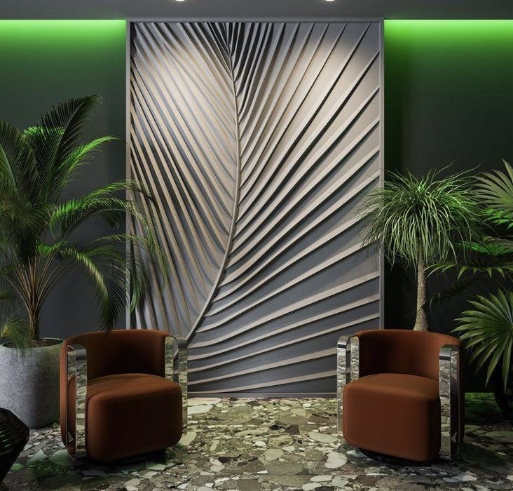 Гипсовый 3д панель палма | palma | 3d panel | gips tyaga