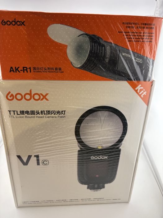 Godox V1 Blit TTL cu Cap Rotund pentru Canon,kit , sigilat