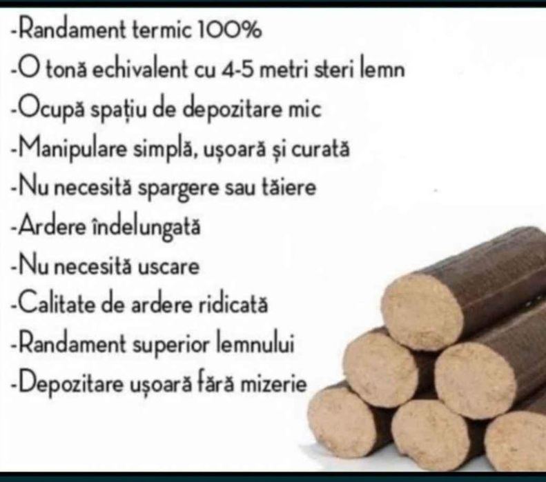 Brichete de fag cilindrice