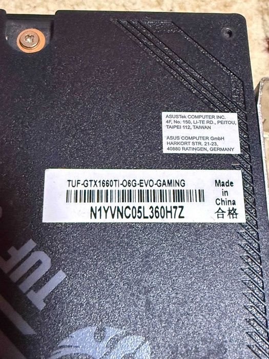 Asus Nvidia GeForce GTX 1660 ti - 6 gb