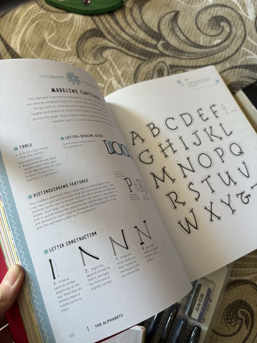 Комплект за писане и книги за калиграфия на английски
