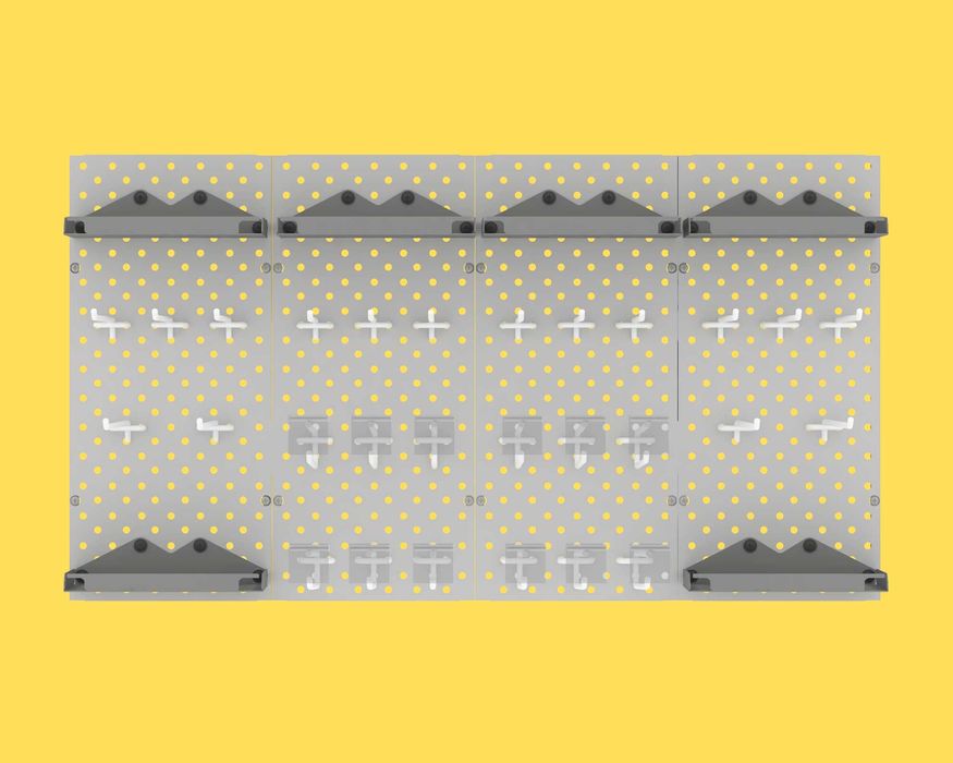 Панель перфорированная, настенная, для магазина и склада