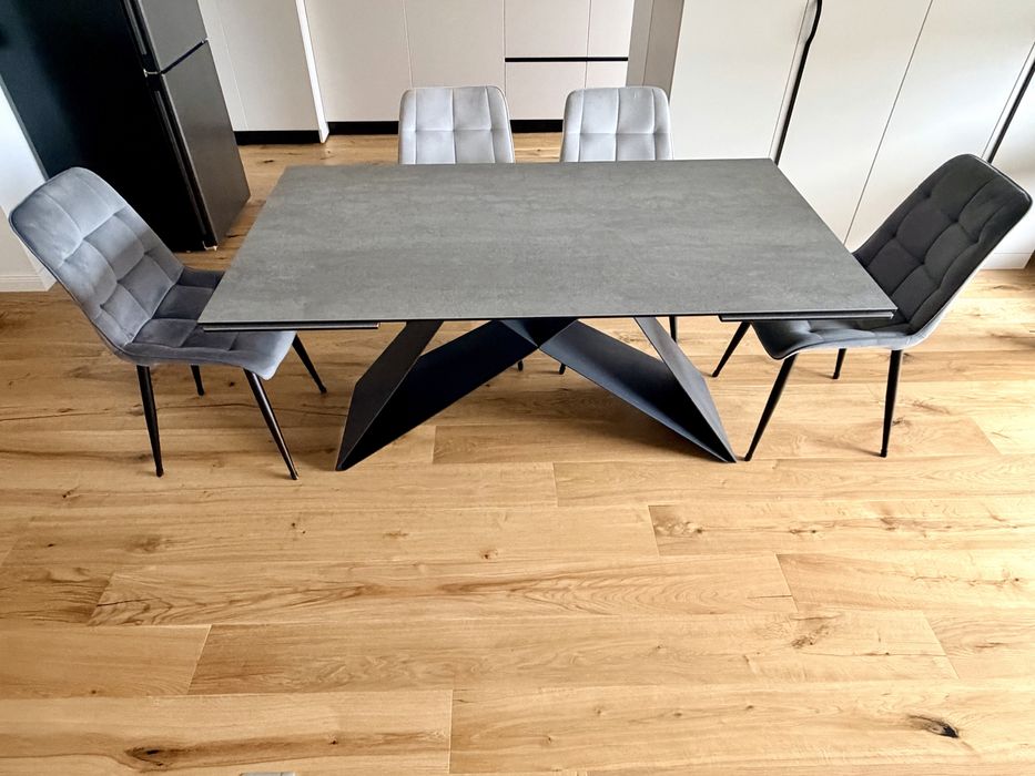 Masa extensibila blat ceramica si sticla securizata (160-240cm)
