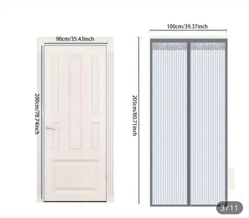 Магнитна мрежа за врата 220x80