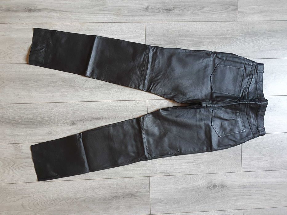 Pantaloni de piele AVITAMO (rock, motor) - Marimea 42 (Talie 80 cm)