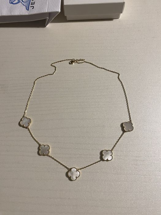 Златно колие 14 карата по модел Van cleef злато  / златен синджир