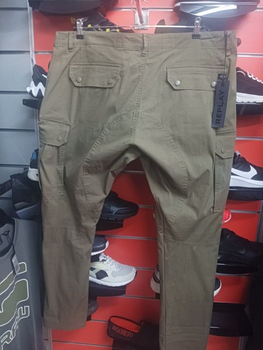 ОРИГИНАЛНИ мъжки панталони REPLAY W40 нови карго cargo с джобове 3XL