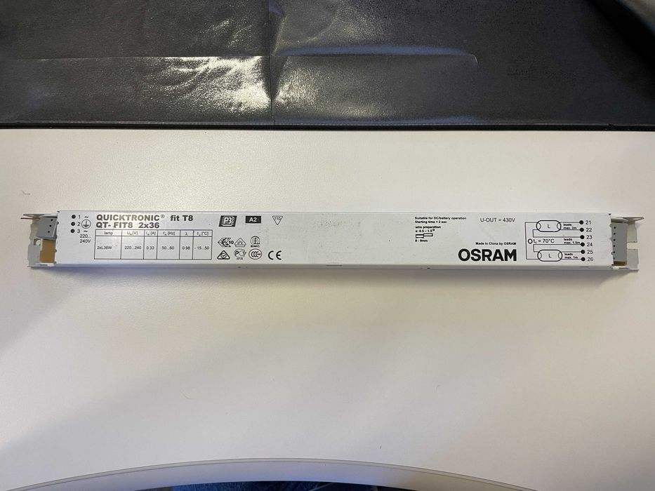 Продается 13 штук электронный балласт Quicktronic fit T-8, Osram