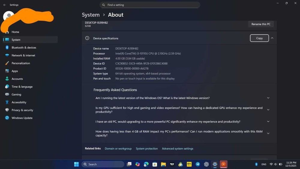 Lenovo ideapad  Lenovo Lcd Back cover L828 A blue 15AIc6