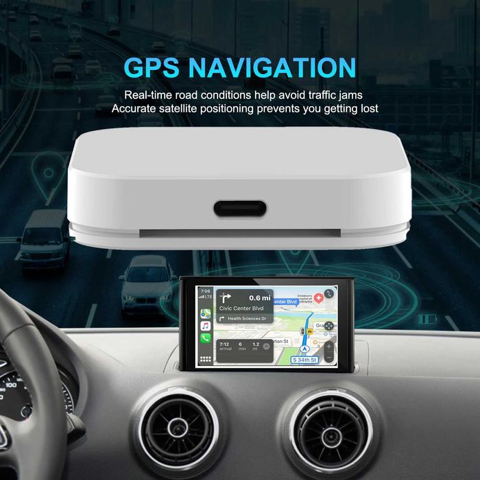 Безжичен Carplay адаптер Z1F Carplay Ai Box от кабелен към безжичен