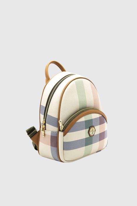 НОВО! ЛИКВИДАЦИЯ! Дамска раница „Памела“ в цветно каре