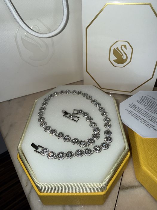 Colier/Lantisor Swarovski Angelic Silver