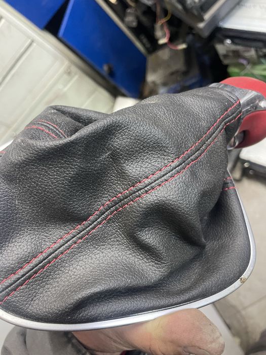 Оригинална топка за скоростите от опел с маншон естествена кожа