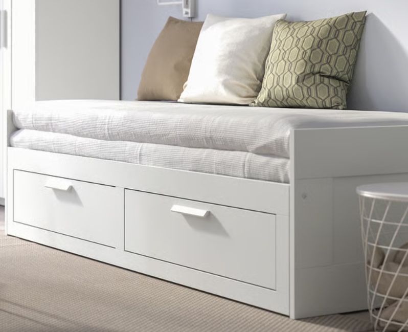 Cadru divan Brimnes cu 2 saltele- IKEA