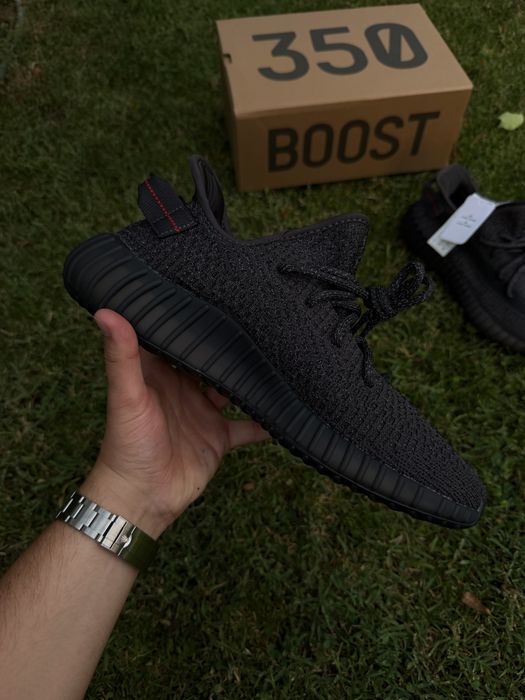 Adidasi Yeezy 350 / Black Reflactive / Premium