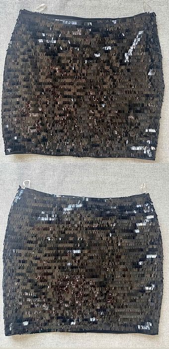 Elisabetta Franchi рокля М/Черна пола с пайети М размер/H&M топ с пайети S размер - нови