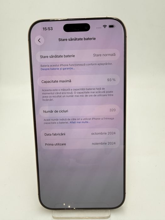 Iphone 16 PRO MAX 256 GB / 93 baterie Cod 3336