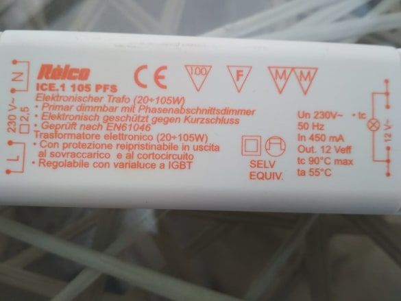 Електронен трансформатор Relco 20..105 W
