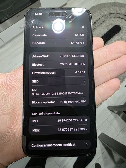 Iphone 14 pro max 128 gb pentru piese