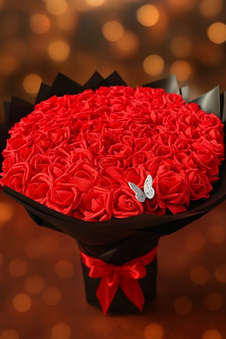 Букет от вечни рози 101