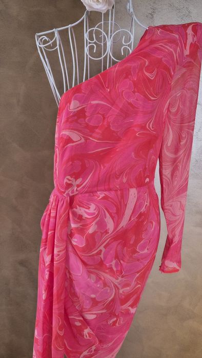 Розова рокля с едно рамо "ASOS "