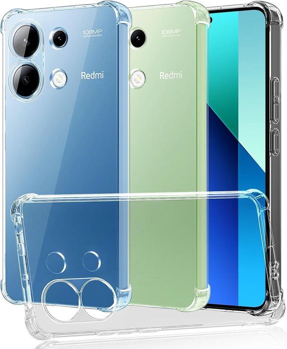 Прозрачен Силиконов Удароустойчив Кейс за Xiaomi Redmi Note 13 4G 5G