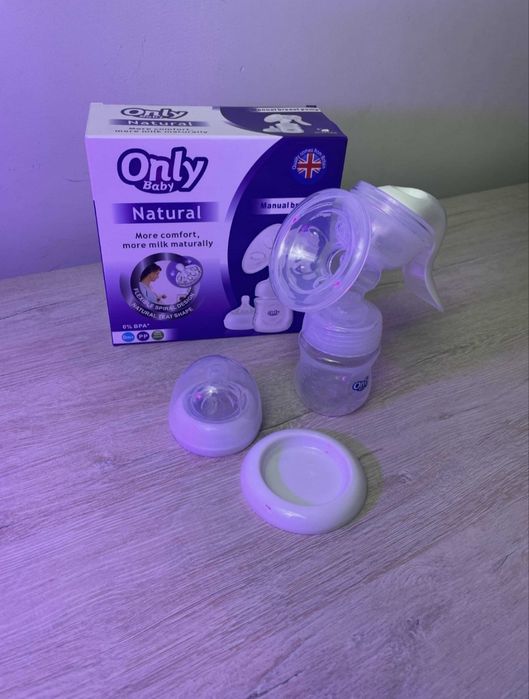 Молокоотсос ручной с бутылочкой Only baby