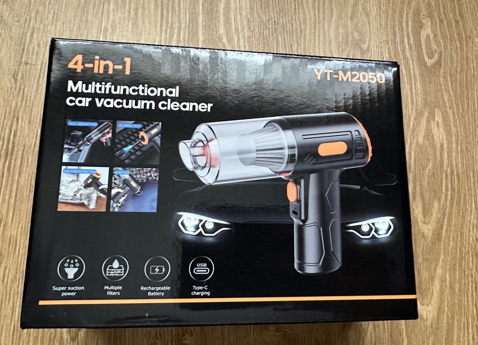 Aspirator auto 4 în 1 portabil