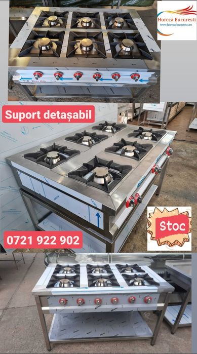 ARAGAZ  6FOC Suport inox / ARAGAZ inox 8- 6-4-3-2-1Ochi /Masina gatit/