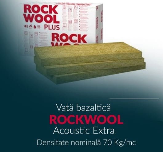 Vata bazaltica Rockwool Acoustic extra 225 - Acoustic PLUS 15cm (1200 x 600 x 150)