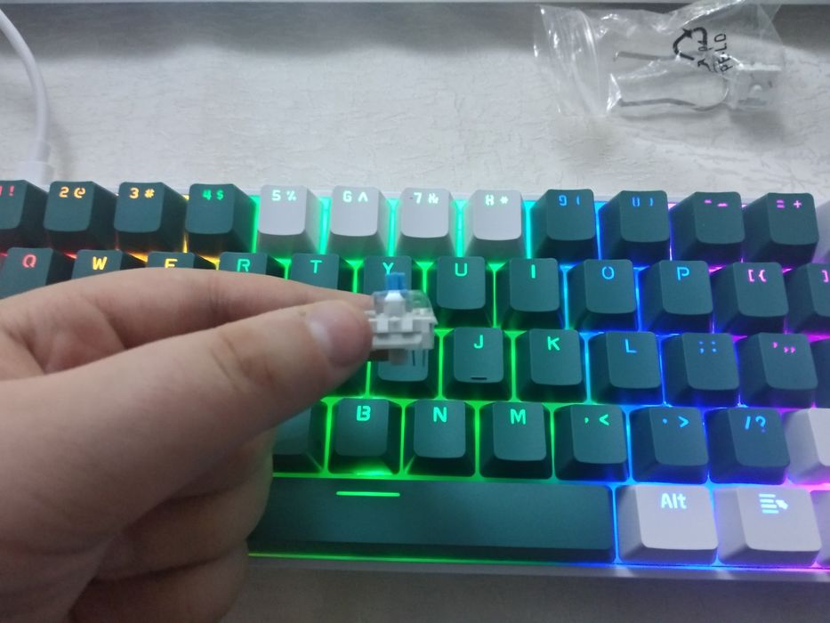 T60 Mechanial rgb backlight keyboard 64 key