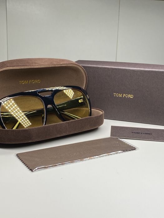 Ochelari de soare Tom Ford | Galben - Negru | toate accesoriile incluse