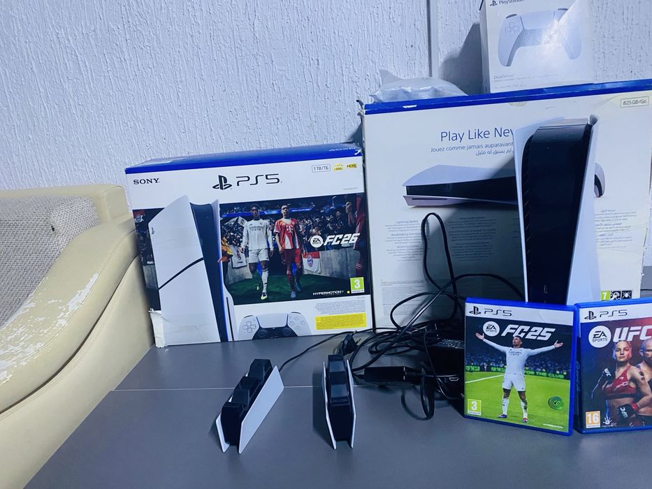 Продается PS 5 (4 штука ) с 12 джостиками