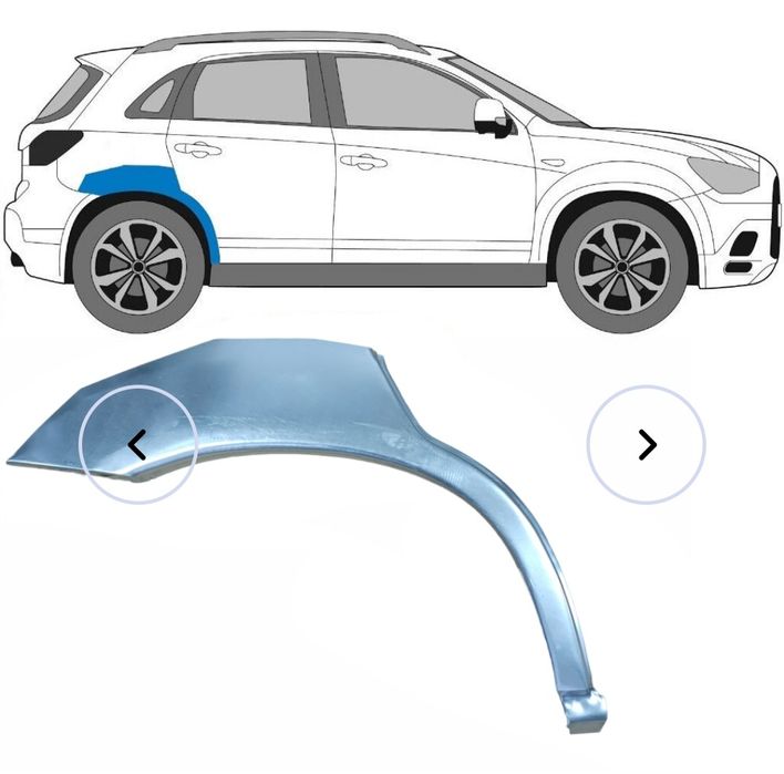 Kit segment reparație aripa spate stânga /dreapta Mitsubishi asx