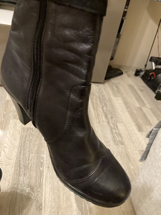 Черни кожени боти,номер 39,от естествена кожа