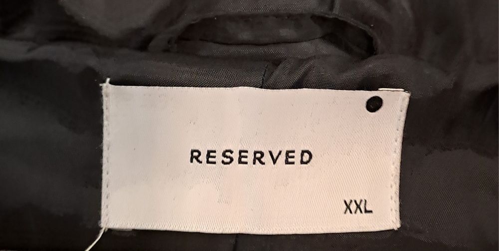 Дамско черно ватирано палто, XXL