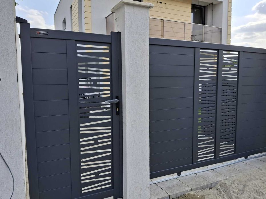 Портална, гаражна врата с плъзгане, порта