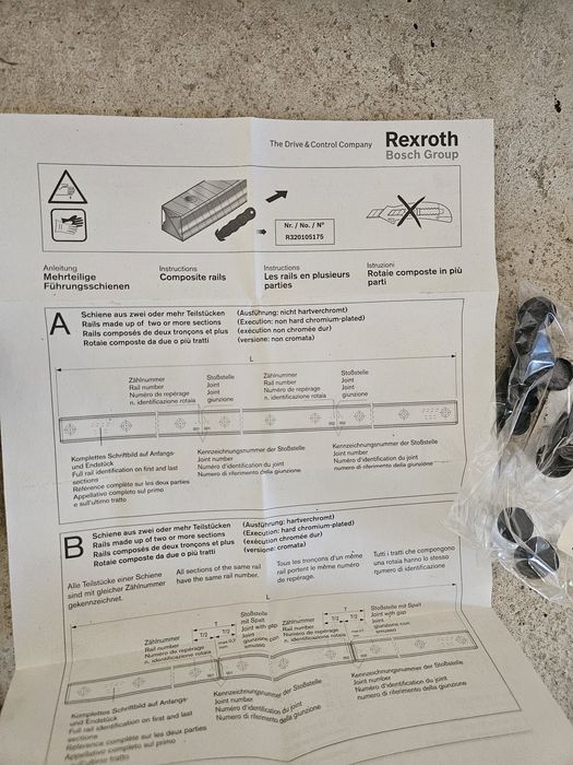 Bosch Rexroth линейни водещи за цнц НОВИ