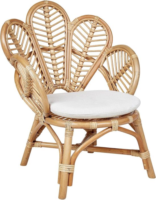 Scaun din ratan natural pentru copii, Beliani, 55x58cm