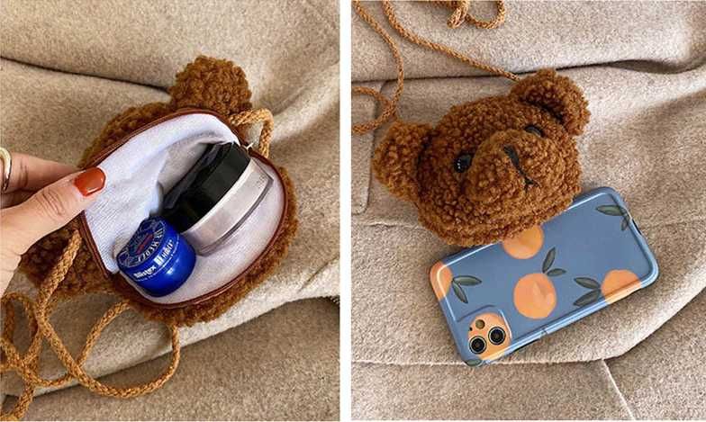 Плетени чантички мече