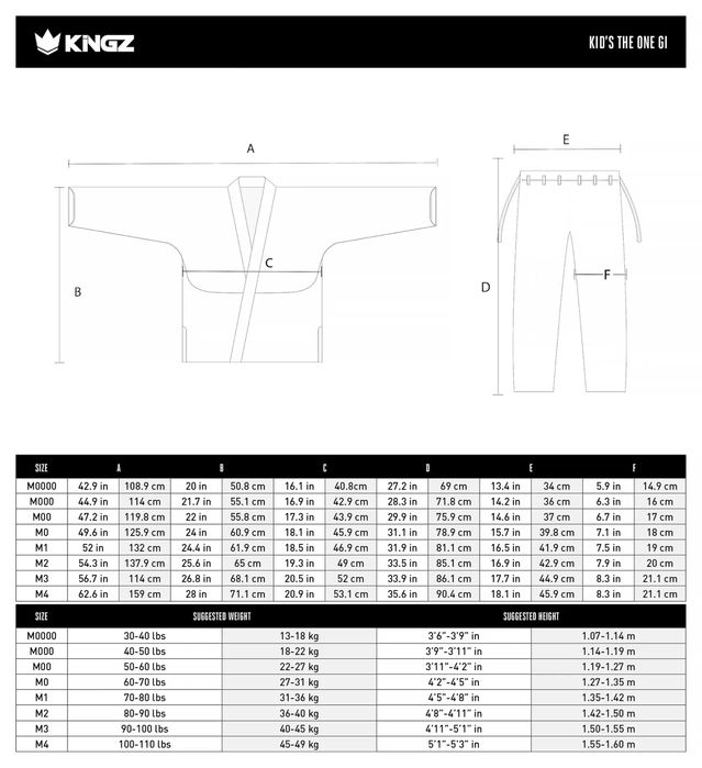 Kimono Copii Kingz The ONE V2 BJJ Gi - Negru | M2 | NOU!!!