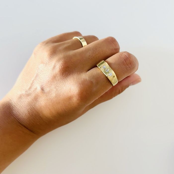 Inel aur 14k cu pietre