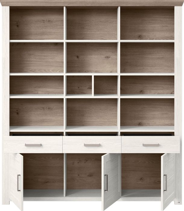 Bibliotecă YORK cu 3 Uși și 3 Sertare – 184x207x42 cm