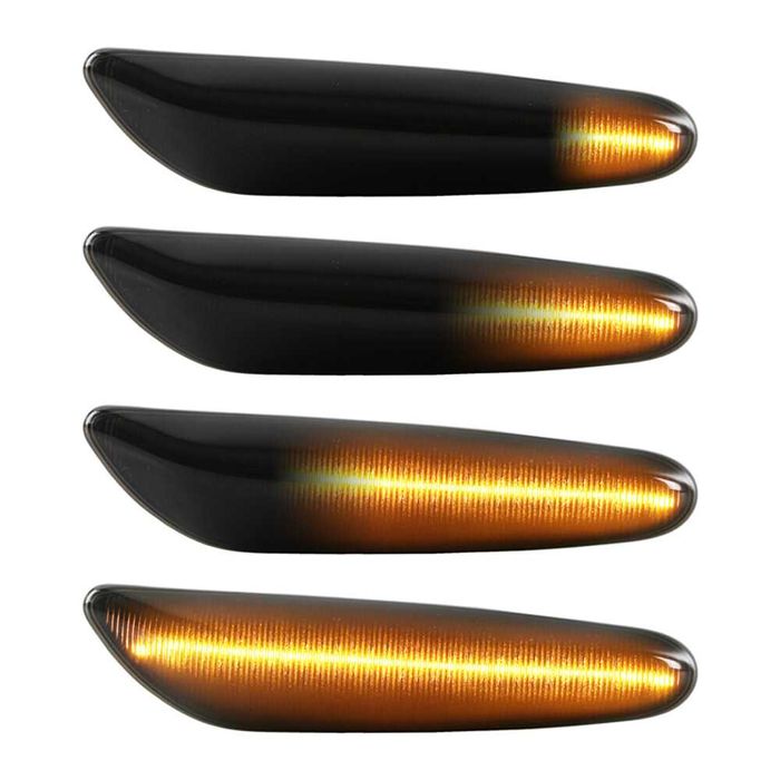 Диодни мигачи за калник BMW E90/E91/E92/E93/E87/X1 опушен бягащ мигач