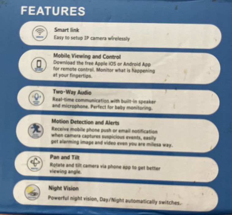 Camera Supraveghere de interior Wifi