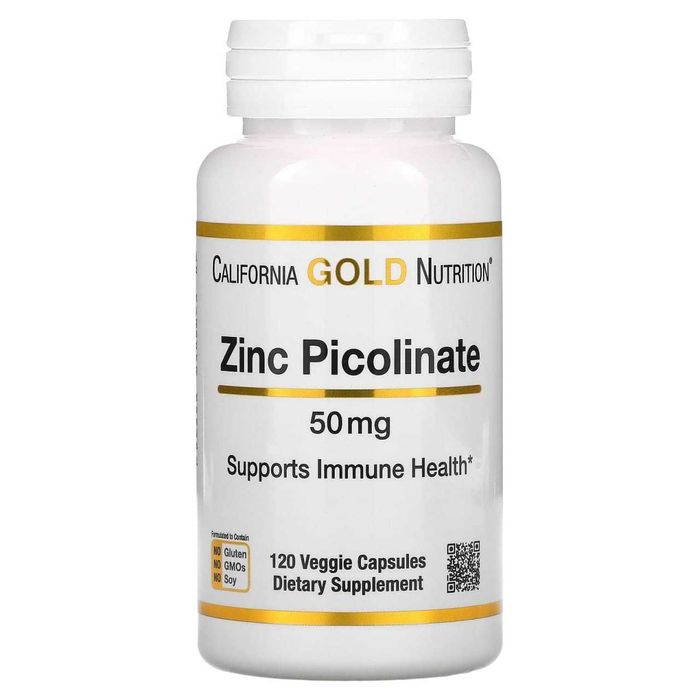 California Gold,Zinc Picolinate, 50mg,120 капсул