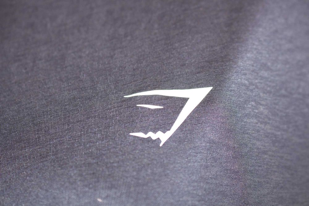 Gymshark дамски овърсайз топ сив полупрозрачен М