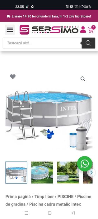 Piscină Intex 3.7M